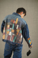 Midnight Mosaic Leather Patchwork Jacket