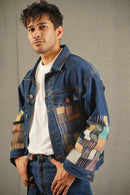 Midnight Mosaic Leather Patchwork Jacket