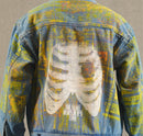 Textured rib cage riot Screen Print Jacket