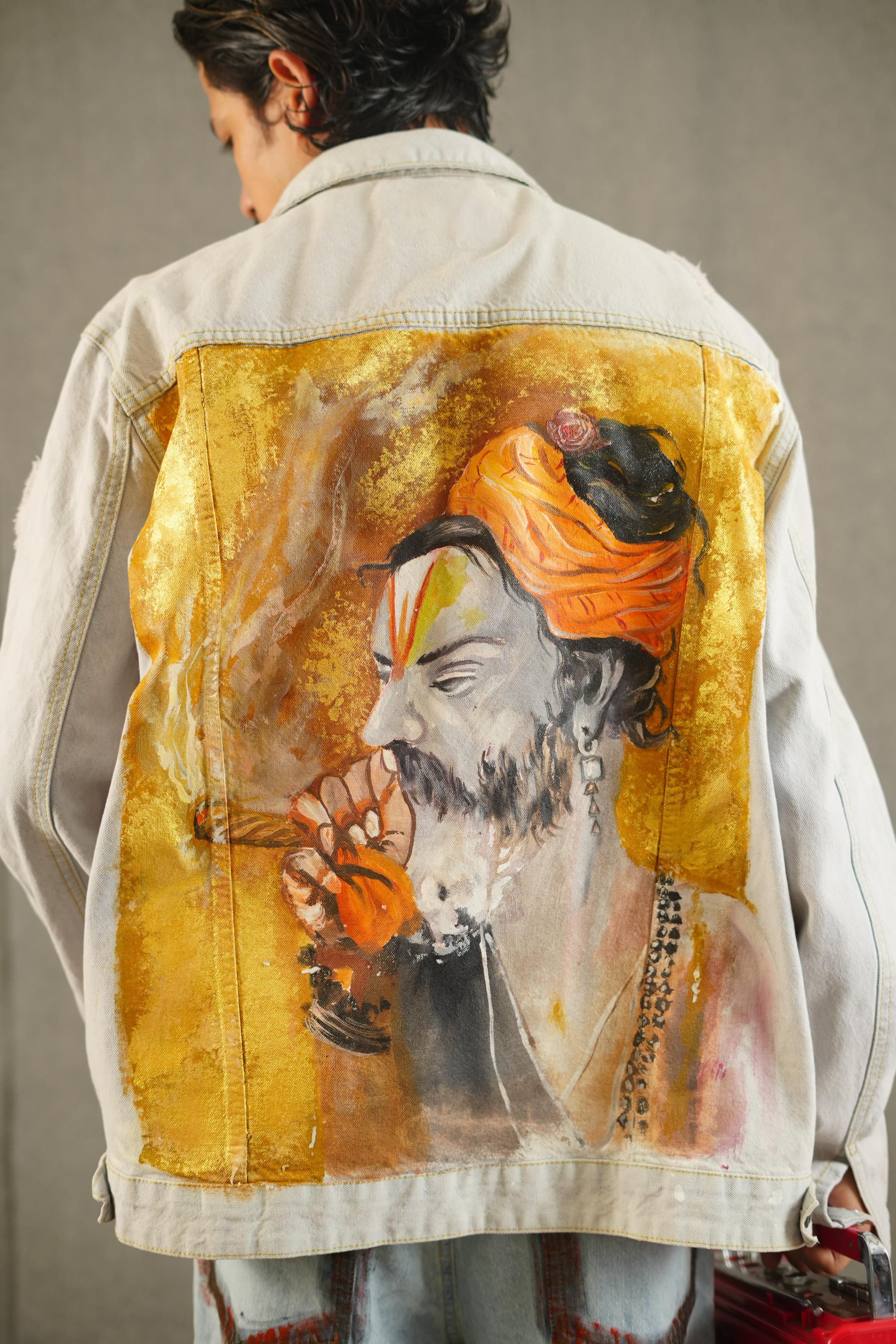 Artistic Baba Painted Jacket