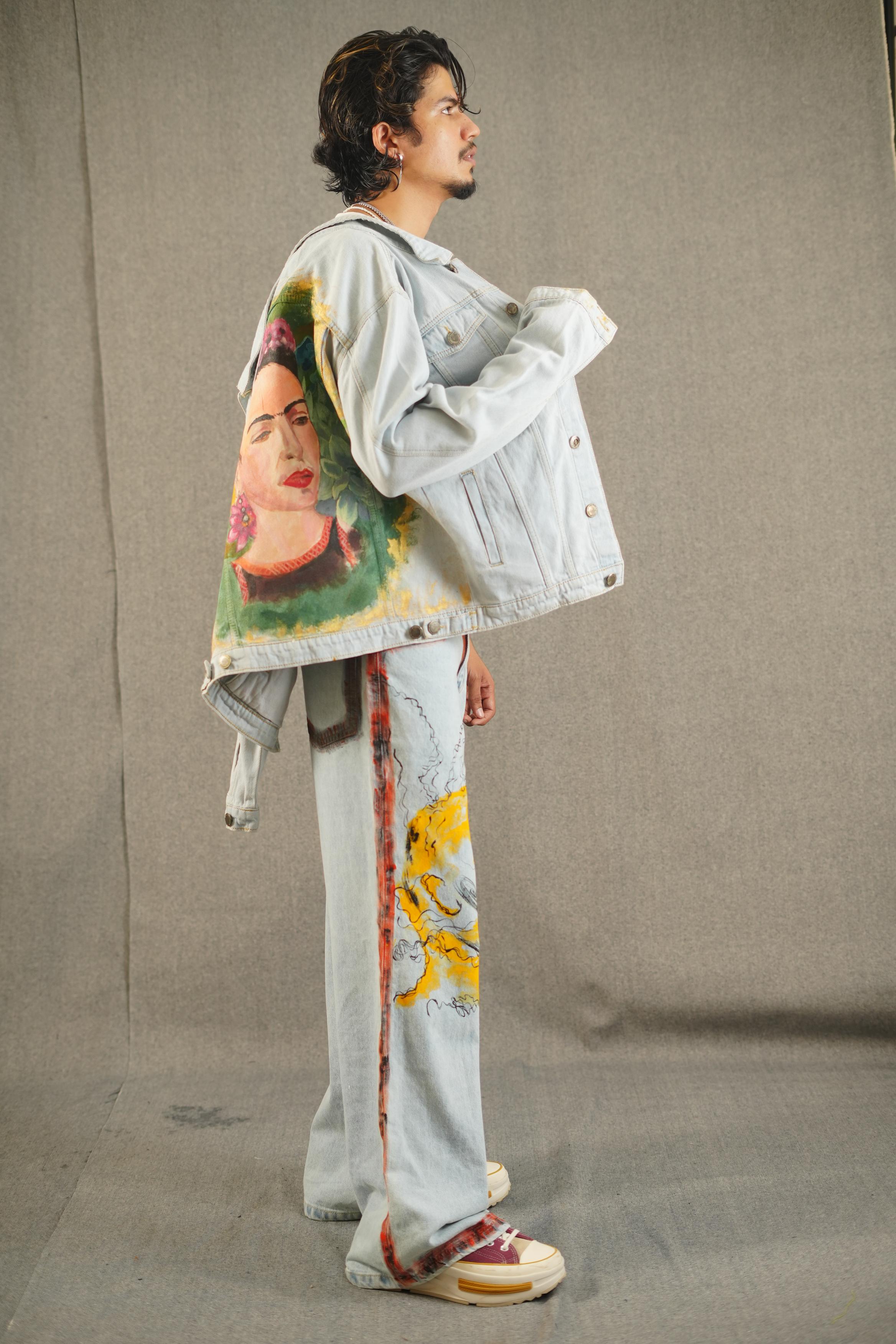 Frida Face Hand-Painted Jacket