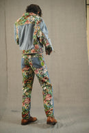 Deconstructed Men’s Flower Patch Crop Jacket