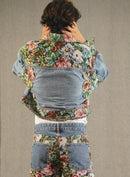 Deconstructed Men’s Flower Patch Crop Jacket