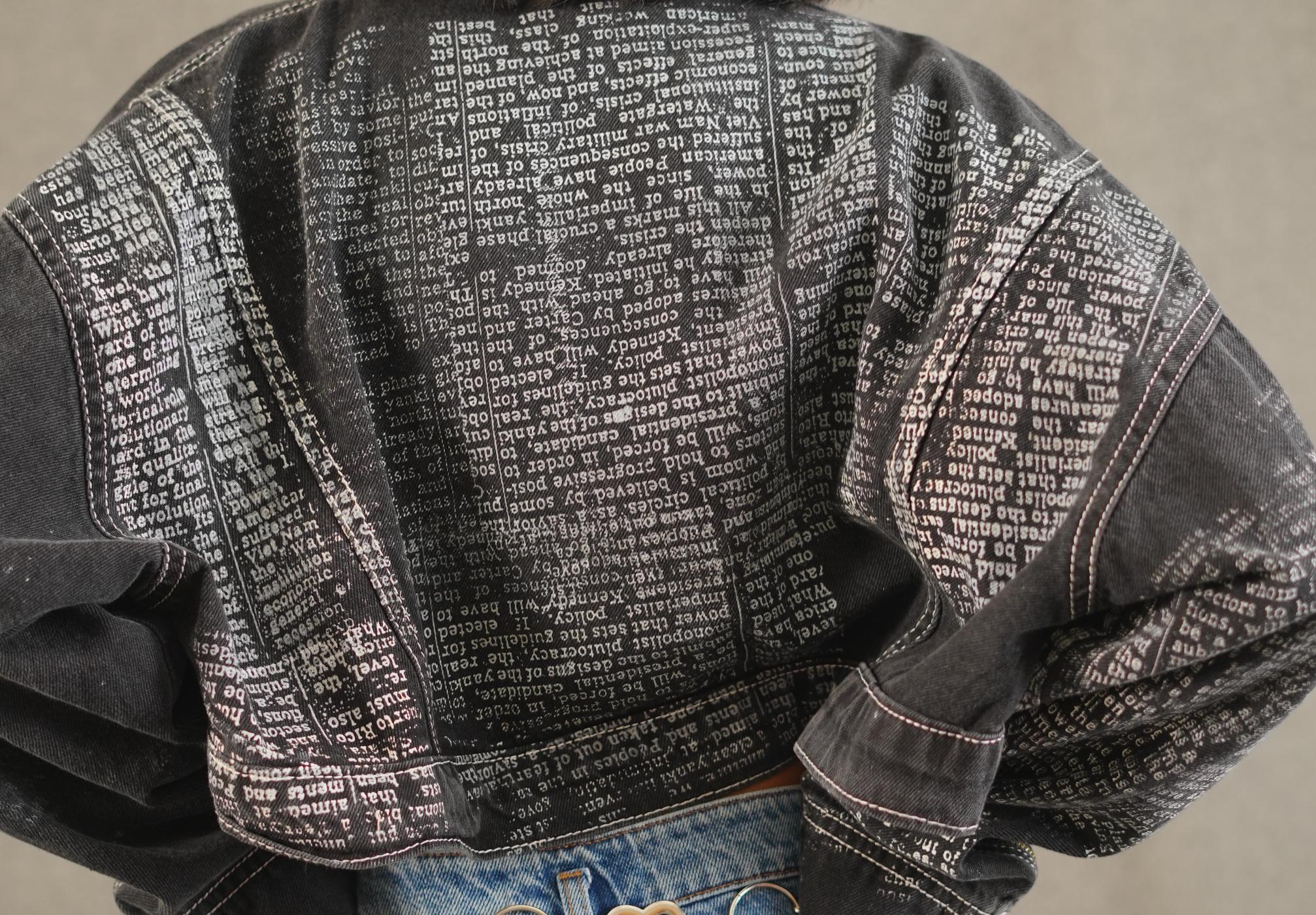 Screen Printed Script Noir Jacket