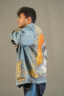 Dark Blue Michelangelo Hand-Painted Jacket