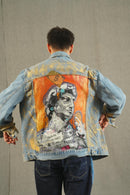 Dark Blue Michelangelo Hand-Painted Jacket