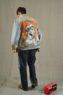 Dark Blue Michelangelo Hand-Painted Jacket