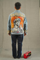 Dark Blue Michelangelo Hand-Painted Jacket