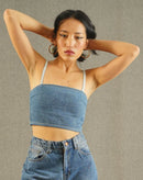 Dark Blue Denim Tank Top