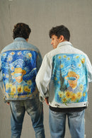 Light Starry Night Hand-Painted Jacket