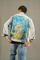 Light Starry Night Hand-Painted Jacket