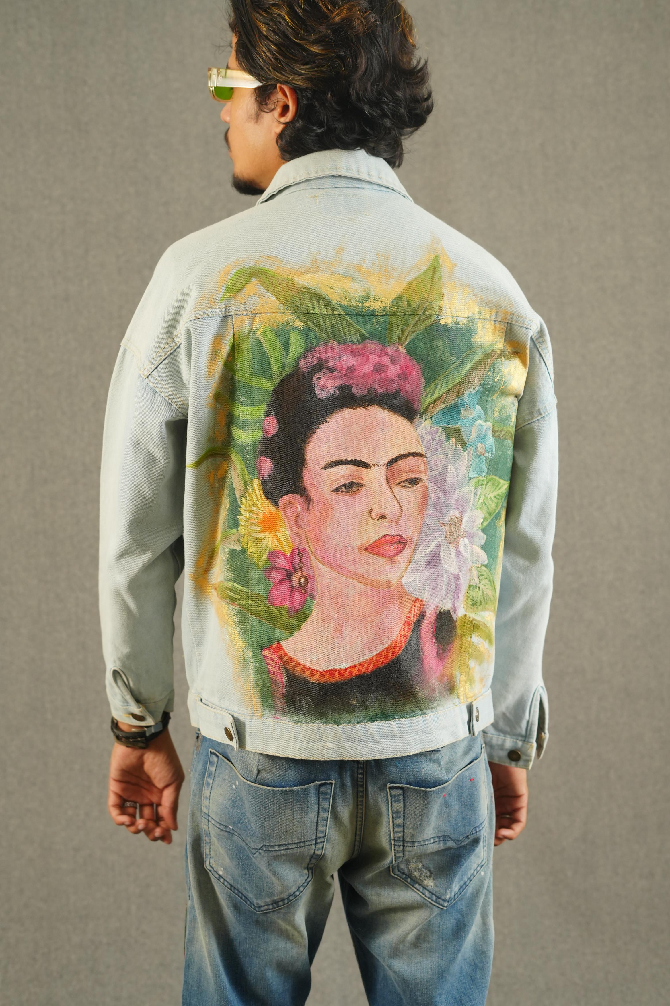 Frida Face Hand-Painted Jacket