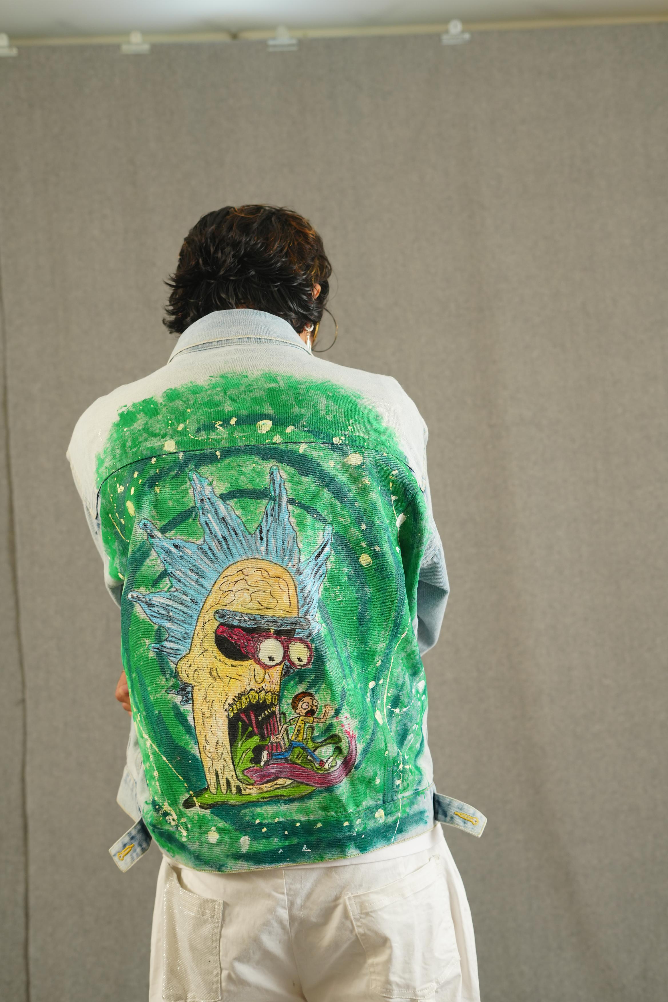 Rick and Morty Hand-Painted Jacket