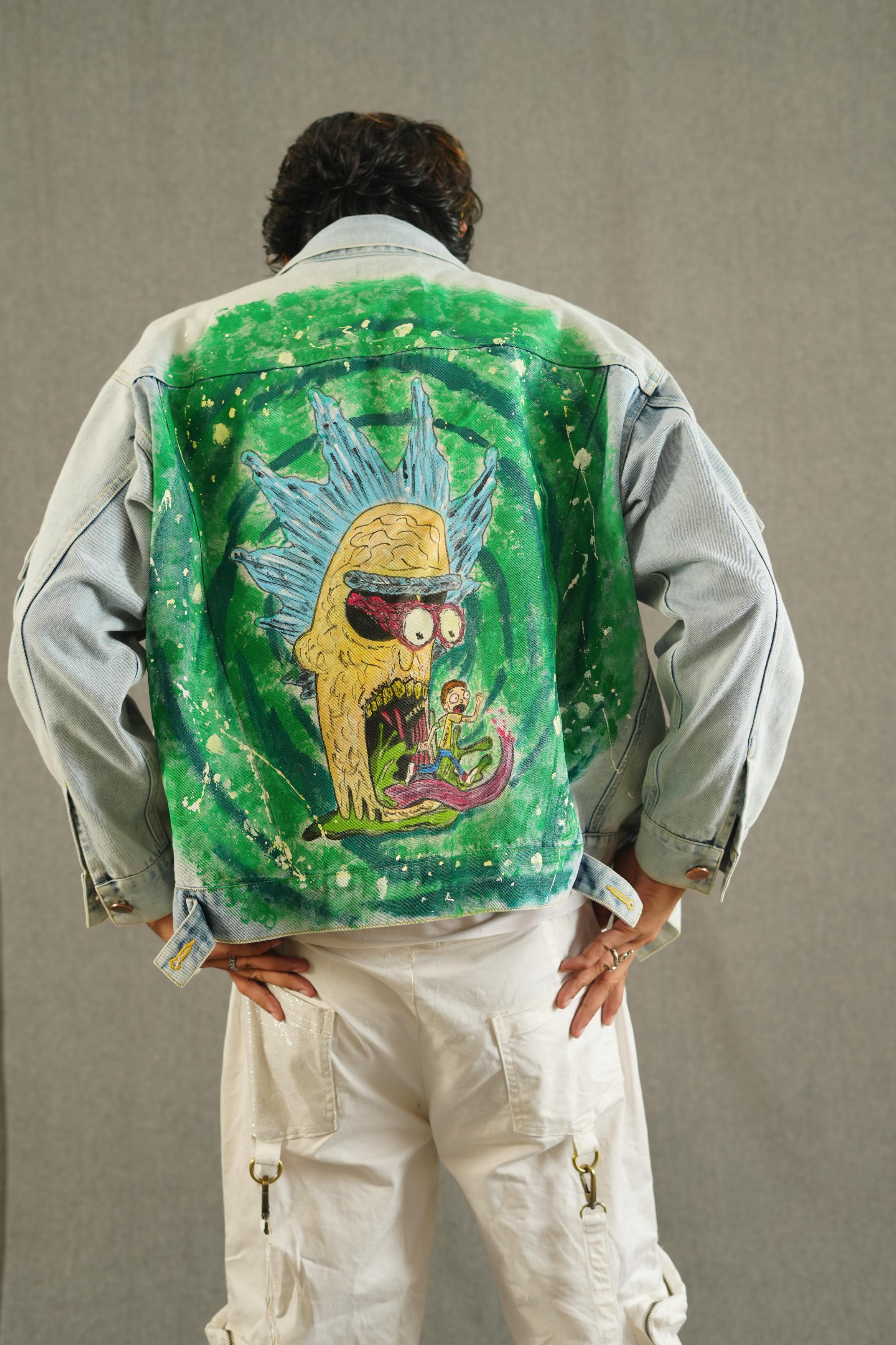 Rick and Morty Hand-Painted Jacket